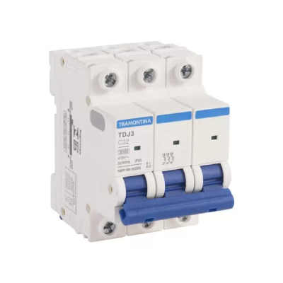 Disjuntor Din Tripolar 32a 3ka Curva C Tramontina - Ref.58013108