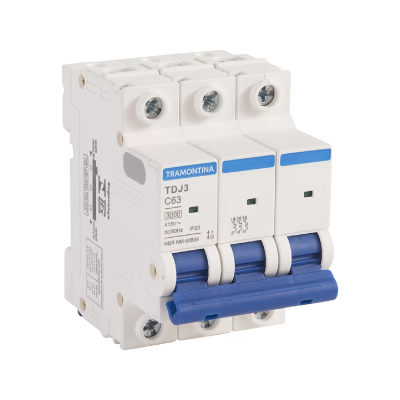 Disjuntor Din Tripolar 63a 3ka Curva C Tramontina - Ref.58013111