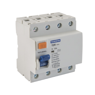 Disjuntor Residual Dr 4p 3p+N 25a 6ka Tramontina - Ref.58014075