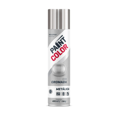Tinta Spray Metálica Prata 400ml Paintcolor - Ref.5510139