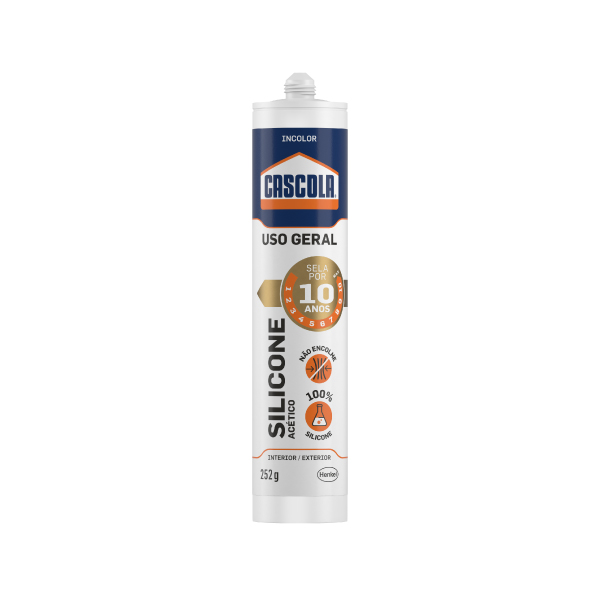 Adesivo Silicone Acético Uso Geral Incolor 252g Cascola - Ref.2325716