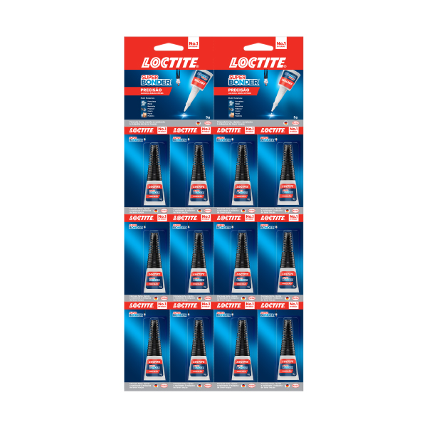 Cola Instantânea Super Bonder Precisão 5g C/12 Loctite - Ref.2912120