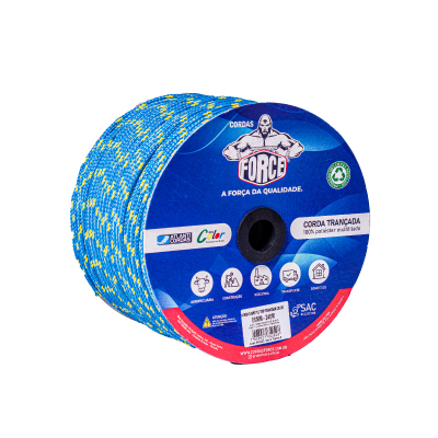 Corda Trançada Pet 12mm 105m Colorida Force - Ref.468