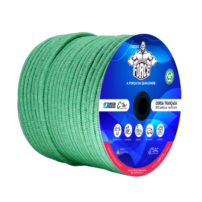 Corda Trançada Pet 12mm 105m Verde Force - Ref.462