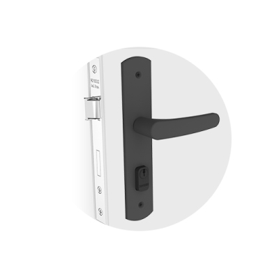 Fechadura Externa Ipanema Alavanca Preta Soprano - Ref.03021.0940.92