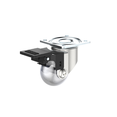 Rodizio Giratorio Transparente 35mm C/Freio Soprano - Ref.03080.2035.10