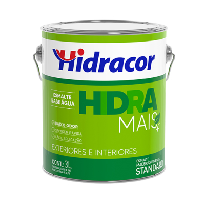 Esmalte Brilhante Hidramais Base  D'Agua 3,0l Branco Hidracor - Ref.637200282R