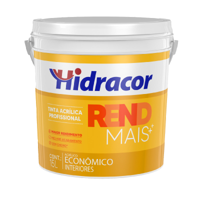 Tinta Fosca Rendmais 15l Amarelo Canário Hidracor - Ref.611302261