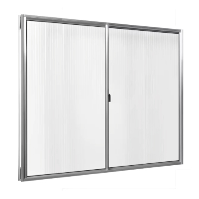Janela Alumínio Correr 100x120 2 Folhas Vidro Canelado Slim Lider - Ref.20607