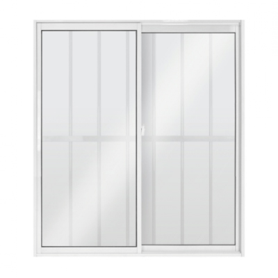 Janela Alumínio Correr C/G 100x120 2fls Vidro Liso Slim Lider - Ref.20347
