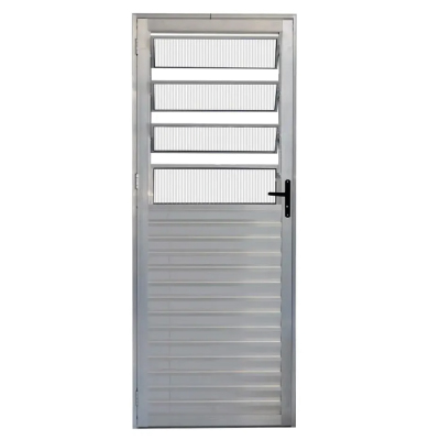 Porta Alumínio Basculante 210x80 L/D Vidro Canelado Lider - Ref.3709