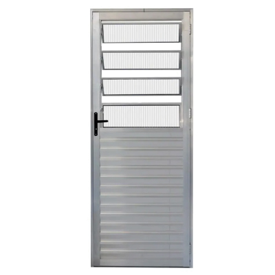 Porta Alumínio Basculante 210x80 L/E Vidro Canelado Lider - Ref.3710