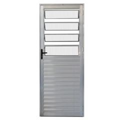 PORTA ALUMÍNIO BASCULANTE 210X80 L/E VIDRO CANELADO LIDER - Ref.3710