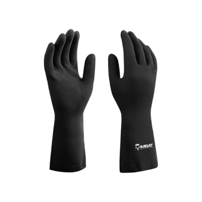 Luva Epi Latex Preta C/ Forro T-09 G Imbat - Ref.LV-LPF-9