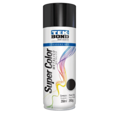 Tinta Spray Geral Preto Fosco 350ml Tekbond - Ref.23001006900/69957327008