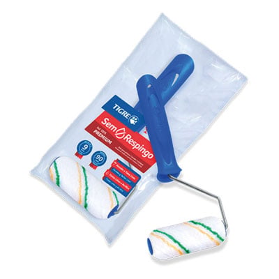 Rolo Lã 9cm Sintético Antirrespingo com Cabo 1375 Tigre - Ref.61375090