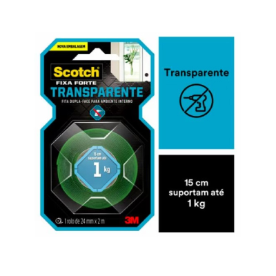 Fita Dupla Face 24mmx2m Ffte Transparente 3m - Ref.HB004420194