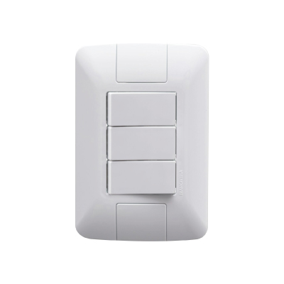 Interruptor Embutir 3 Teclas Aria Branca Tramontina - Ref.57241070