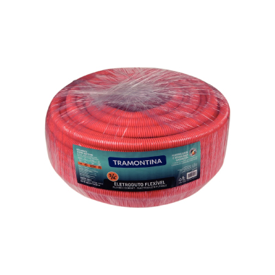 Mangueira Corrugada Laranja 25mm X 3/4'' 50m Tramontina - Ref.57505052