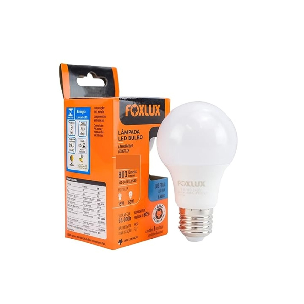 Lampada Led A60 15w 6500k Biv Foxlux - Ref.LED90.23