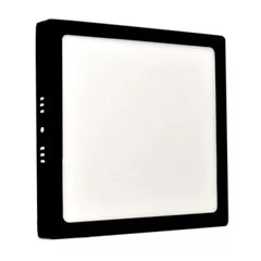 PAINEL LED QUADRADO SOBREPOR 18W PRETO 4000K FOXLUX