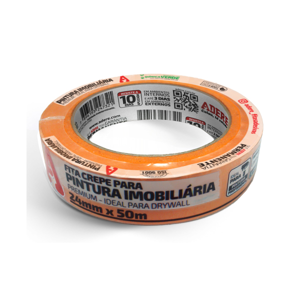 Fita Crepe 24mmx50m Imobiliária Laranja Adere - Ref.00400100251