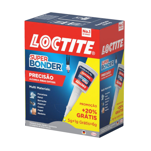 Cola Instantânea Super Bonder Precisão 6g C/25 Loctite - Ref.2687526