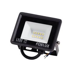 REFLETOR LED 10W 3000K PRETO BIVOLT FOXLUX