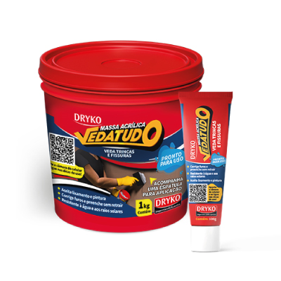 Massa Acrilica Vedatudo Bi 100g Dryko - Ref.VEDATRINCA-BI