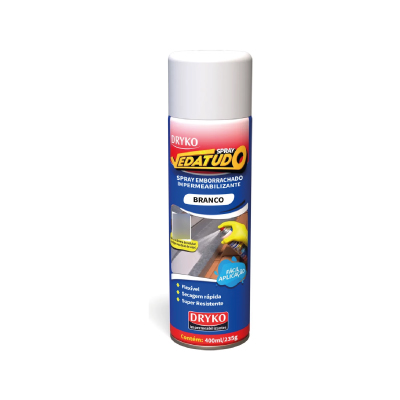 Impermeabilizante Spray Vedatudo Branco 400ml Dryko - Ref.SPRAYIMP-BRANCO