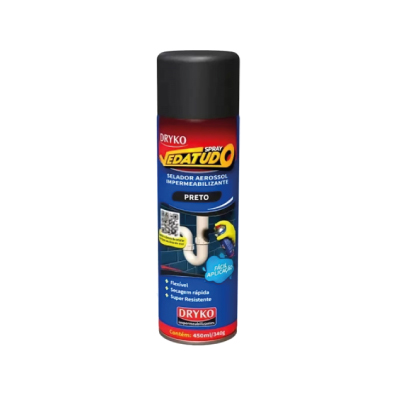 Impermeabilizante Spray Vedatudo Preto 400ml Dryko - Ref.SPRAYIMP-PRETO