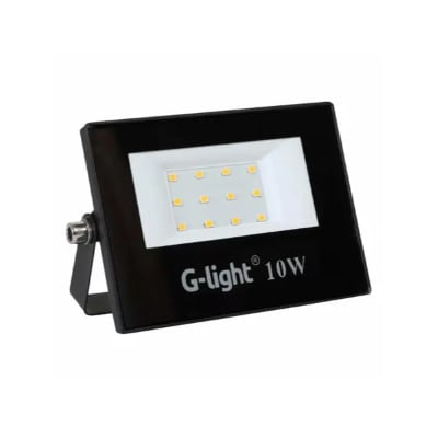 Refletor Led Slim 10W 3000k Preto Bivolt Gligh - Ref.200.58.0095-0