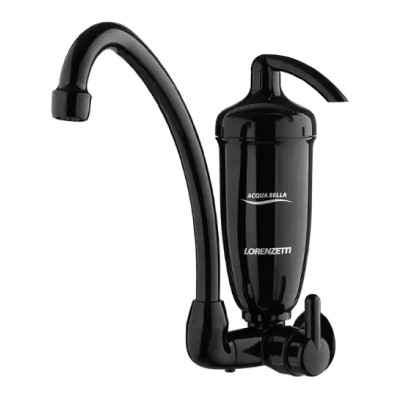 Torneira C/Purificador Parede Acqua Bella Preto Lorenzetti - Ref.7411819