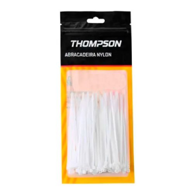 Abracadeira Nylon 150x2,5 Mm Branca C/100 Thompson - Ref.600