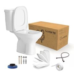 KIT COMPLETO BACIA+CAIXA+ACESSÓRIOS TAVIRA DUO BRANCO LUZARTE