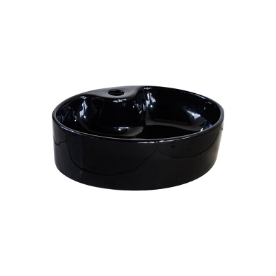 Lavatório Apoio Redondo M06 40x33x12 Preto Luzarte - Ref.I1.LVS.9.9.4