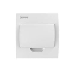 QUADRO DISTRIBUIÇÃO 08 DISJUNTORES EMBUTIR S/ BARRAMENTO BRANCO SOPRANO