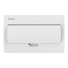 QUADRO DISTRIBUIÇÃO 18 DISJUNTORES EMBUTIR S/ BARRAMENTO BRANCO SOPRANO