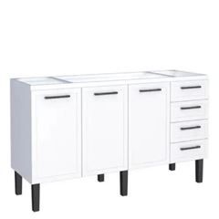 GABINETE ACO PARA PIA 1.50 JUPITER BRANCO COZIMAX