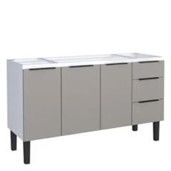 GABINETE ACO PARA PIA 1.50 JUPITER CINZA COZIMAX