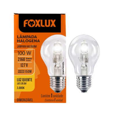 Lampada Halogena Classica 100w 127v Foxlux - Ref.HC100.1