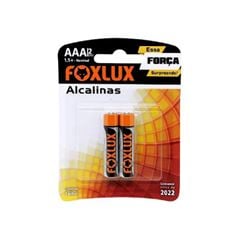 PILHA ALCALINA PALITO AAA  BLISTER C/2 FOXLUX