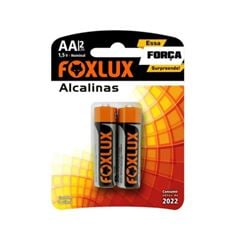 PILHA ALCALINA PEQUENA AA  BLISTER C/2 FOXLUX