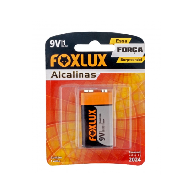 Pilha Bateria Alcalina 9v Foxlux - Ref.95.08