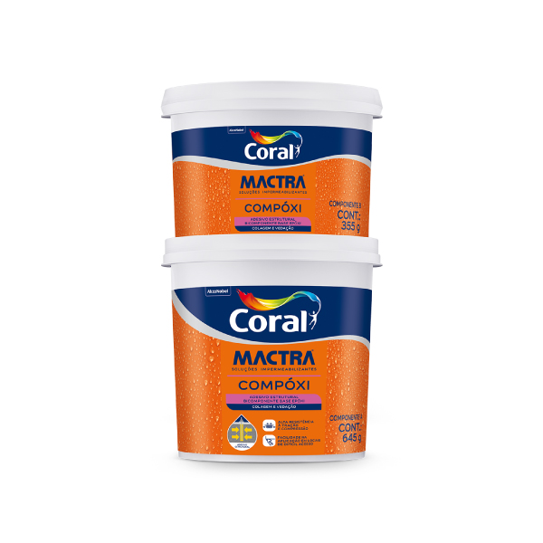 Adesivo Estrutural A+B Compoxi Mf 1kg Coral - Ref.5859592