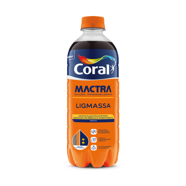 Aditivo Plastificante Para Argamassa Ligmassa 900ml Coral Mactra - Ref.5859611
