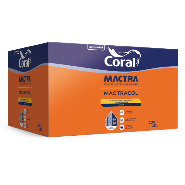 Adesivo Para Chapisco Mactracol 18l 9saches Coral Mactra - Ref.5859604