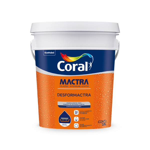 Desmoldante Para Formas De Concreto 18l Coral Mactra - Ref.5859614