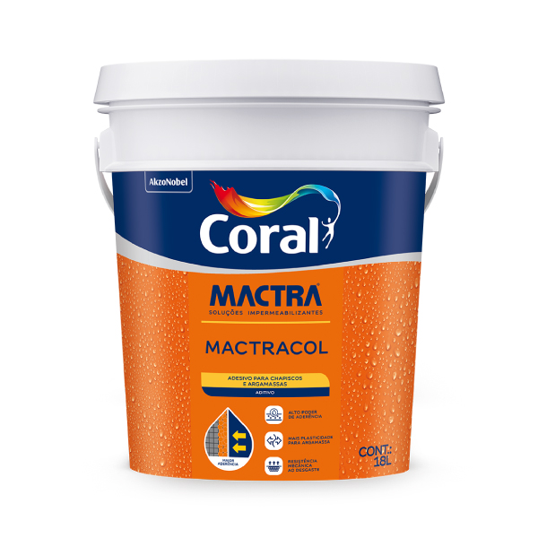 Adesivo Para Chapisco Mactracol 18l Coral Mactra - Ref.5859599