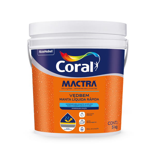 Manta Líquida Vedbem Rápido Branco 5kg Coral Mactra - Ref.5859550